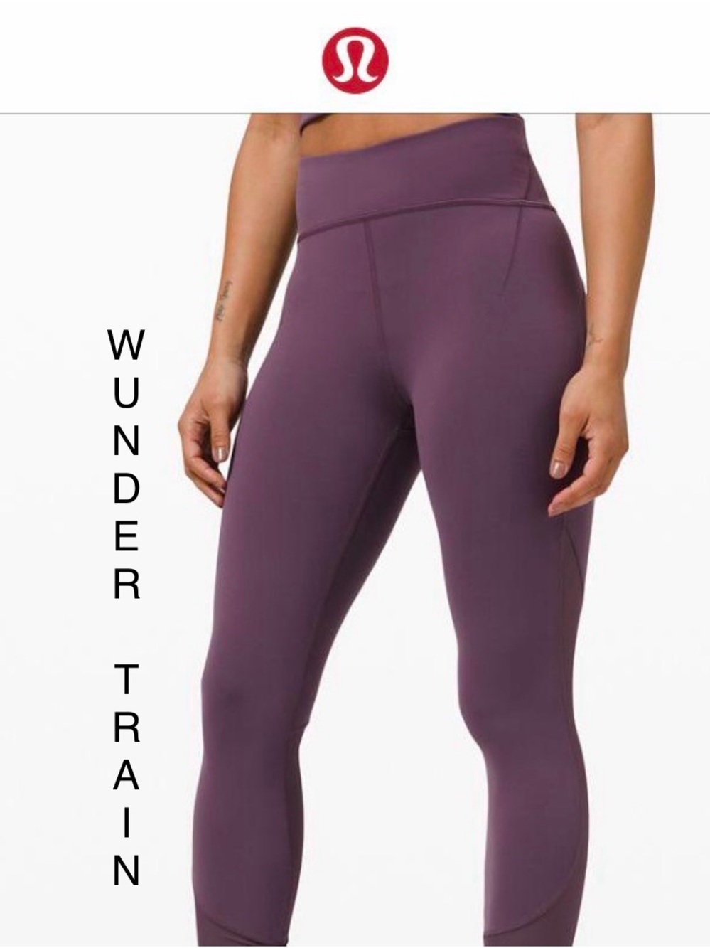 Lululemon - “Wunder Train” Mesh Panel High Rise 25” Tight -Grape Thistle -Size 8